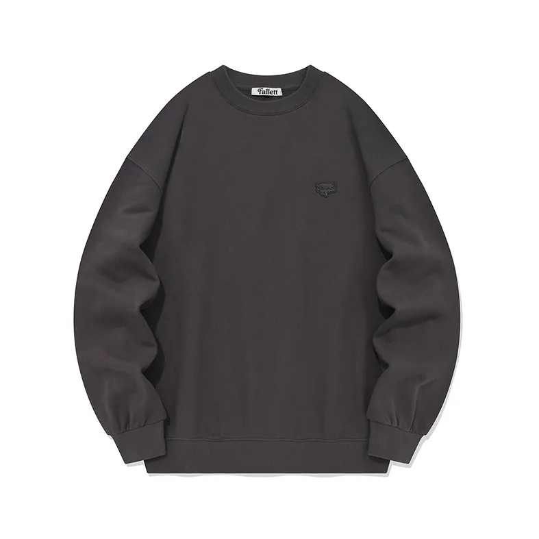 Fallett  |Crew Neck Unisex Street Style Long Sleeves Plain Cotton