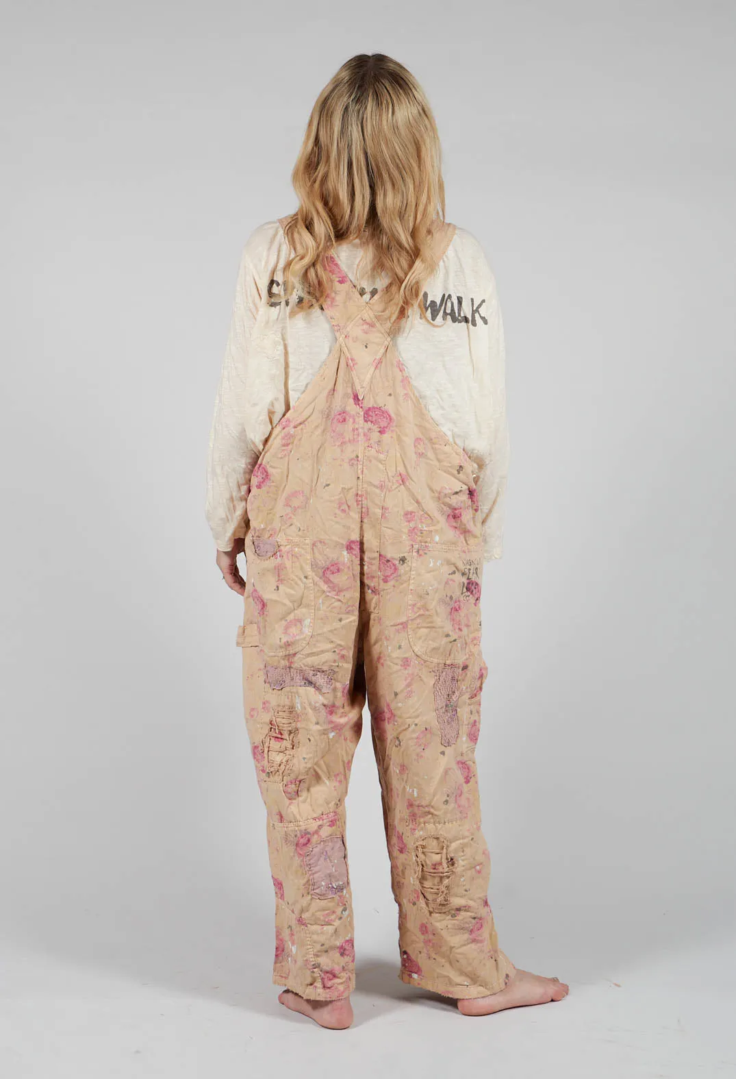 Floral Print Love Overalls in Orchid Bloom