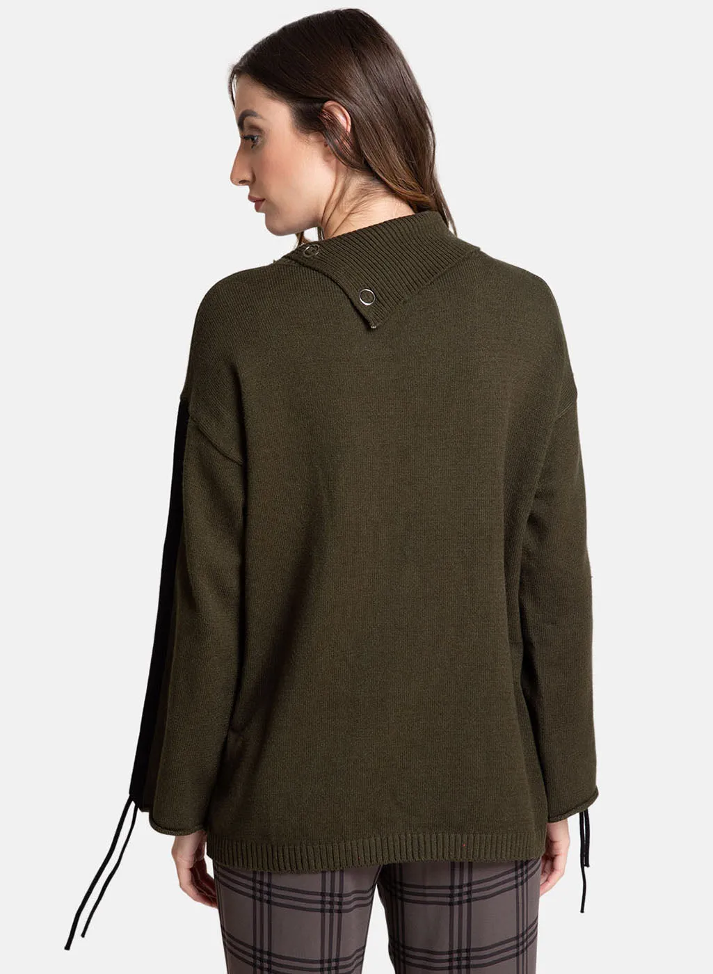 Fold Over Neck Pullover