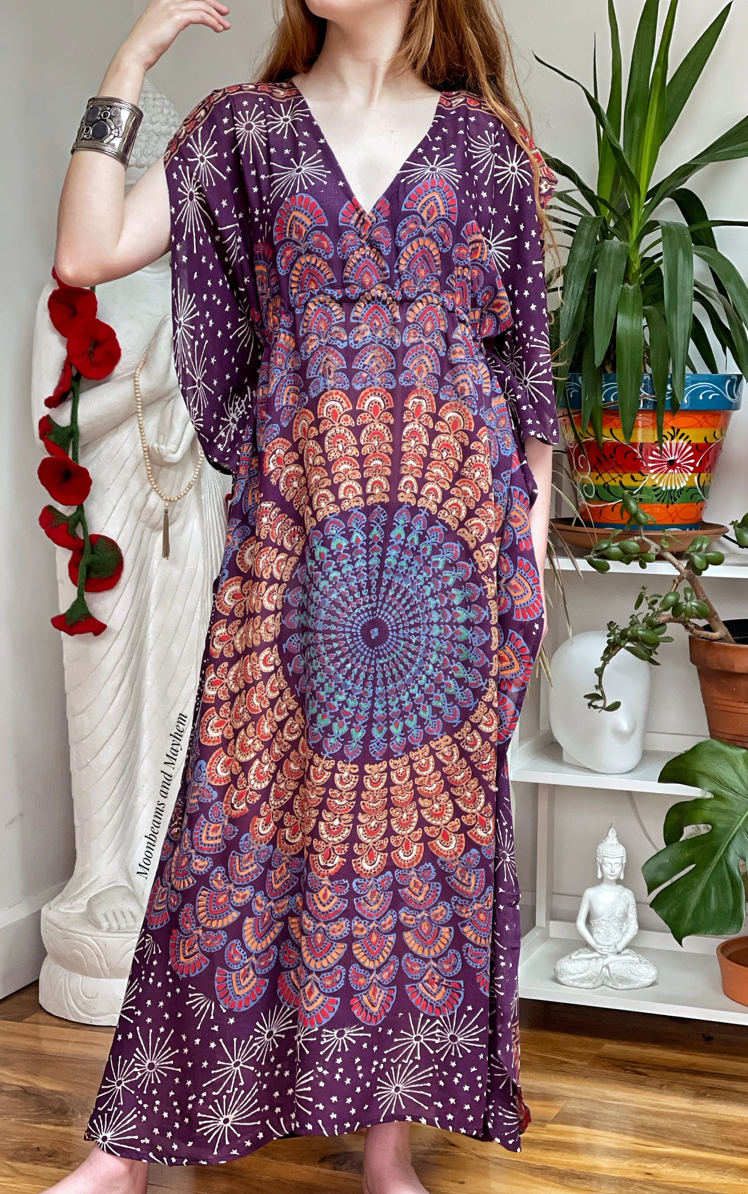 FOLK TOWN DEEP PURPLE KAFTAN