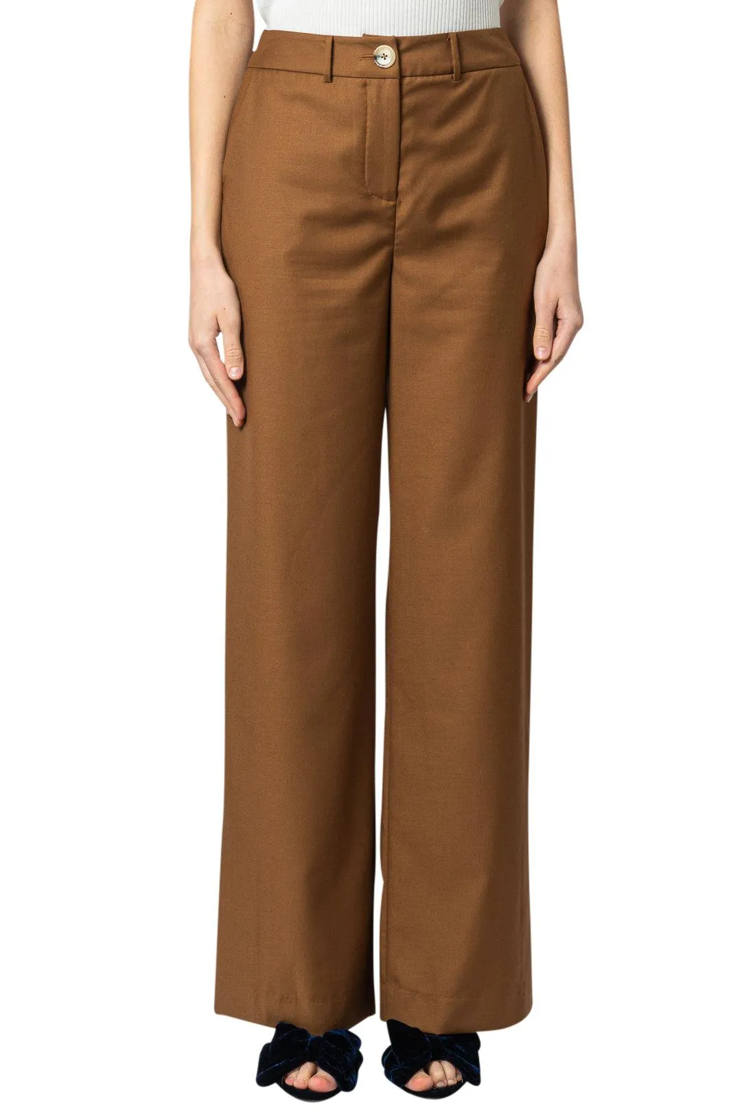 Full-cut flared trousers