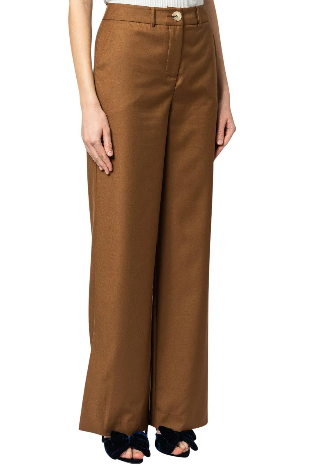 Full-cut flared trousers