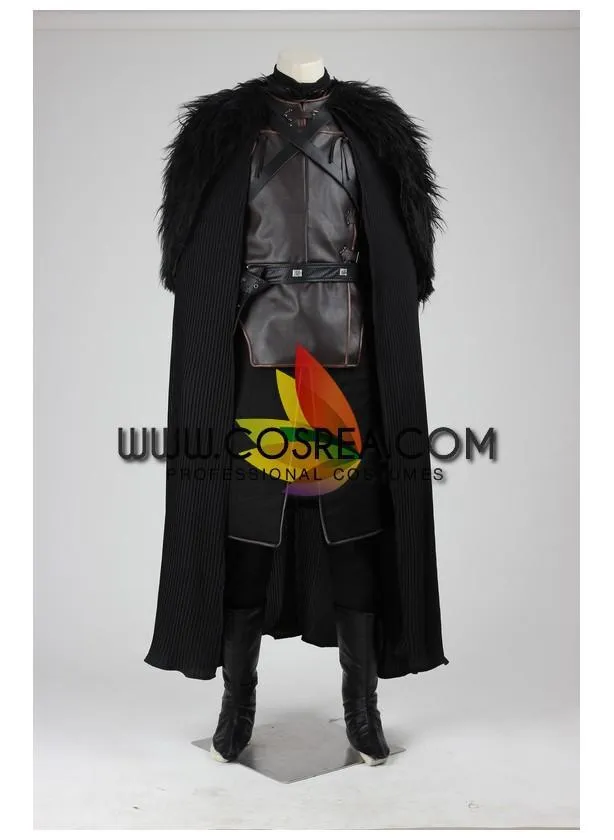 Game of Thrones Jon Snow Season 2 Night Watch PU Leather Cosplay Costume