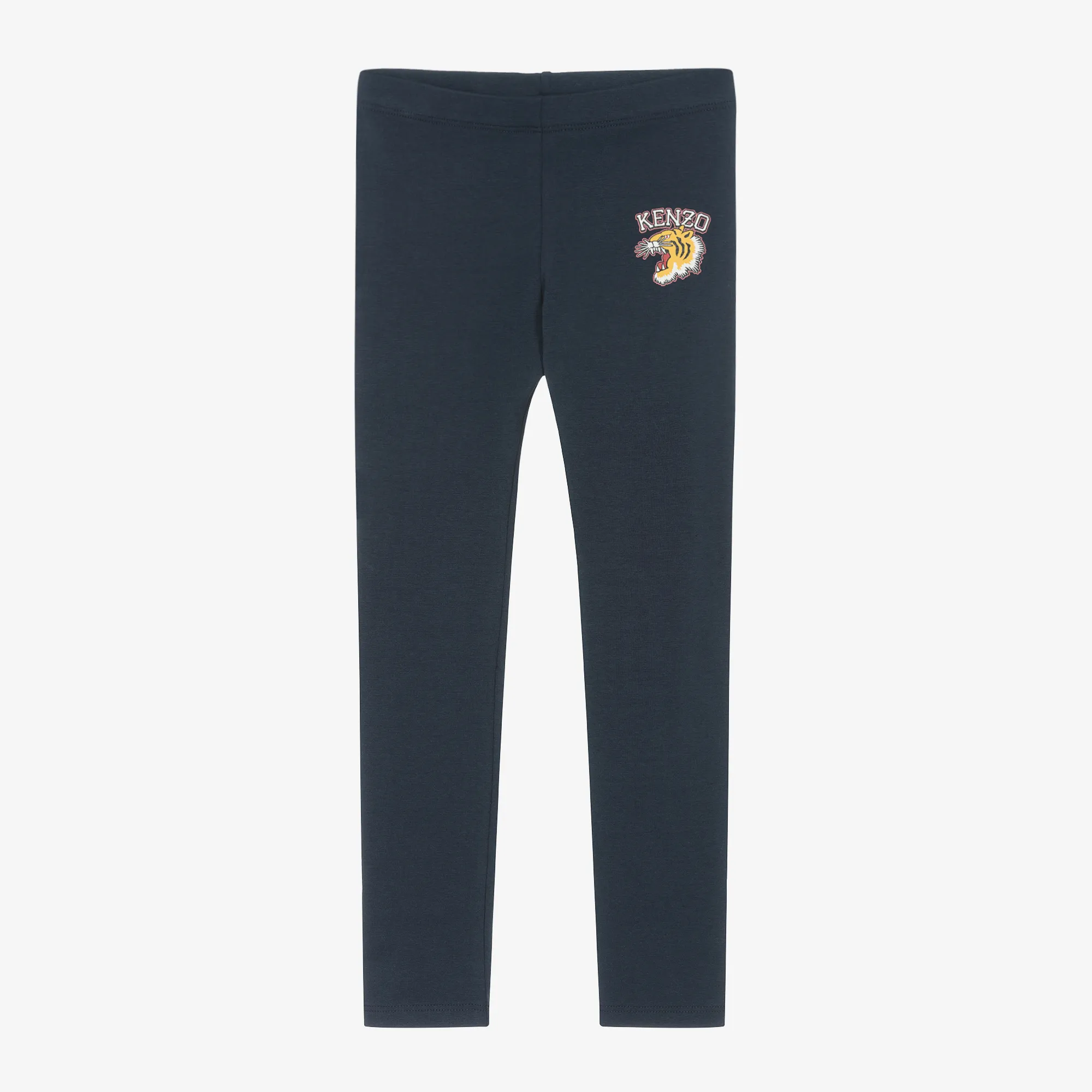 Girls Blue Varsity Tiger Leggings