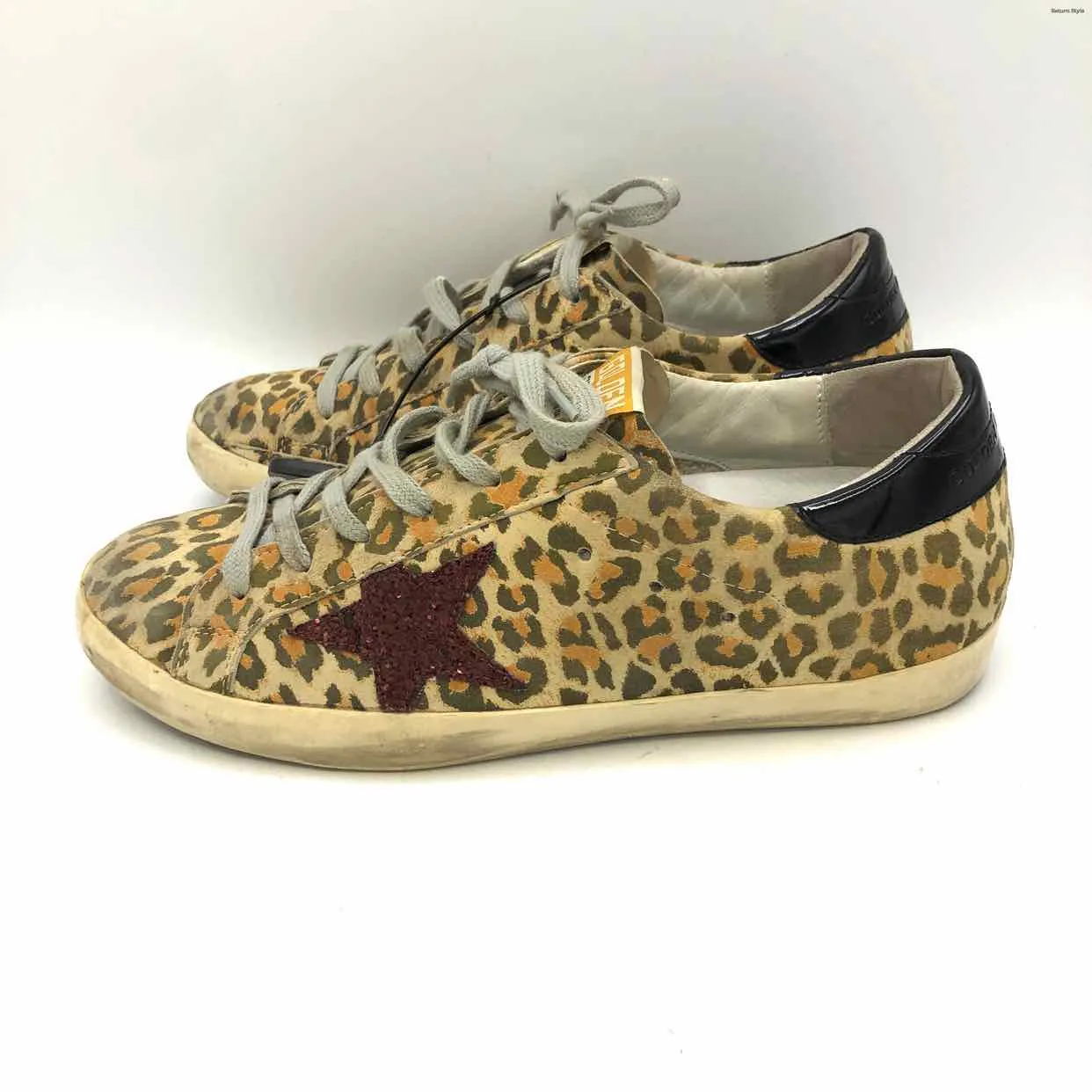 GOLDEN GOOSE Tan Red Sneaker Shoe Size 39 US: 8-1/2 Shoes