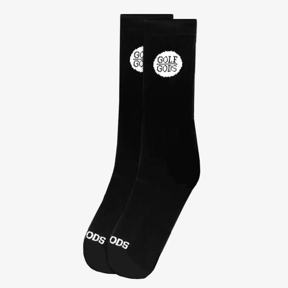 Golf Gods Long Socks in Black