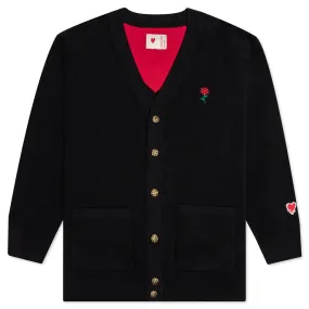 Heart Cardigan - Black