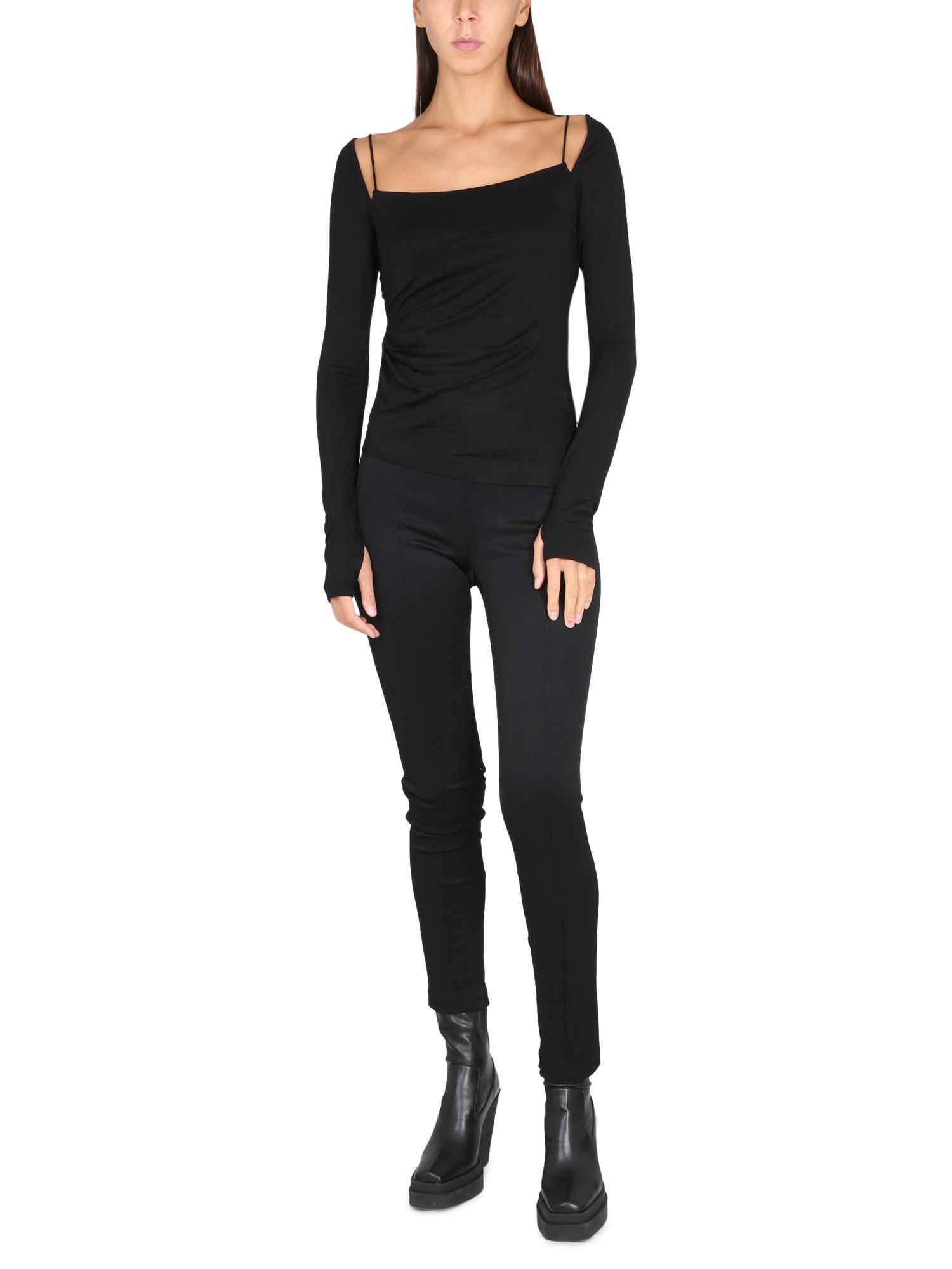 HELMUT LANG    VISCOSE BLEND LEGGINGS