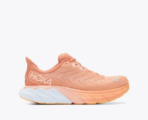 Hoka Womens Arahi 6 Athletic Shoes- Sun Baked/ Shell Coral