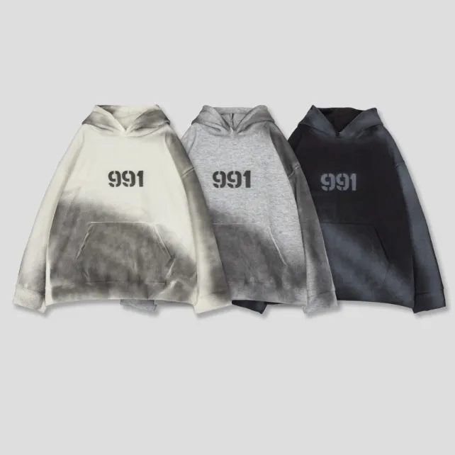 IONSEOUL  |Unisex Street Style Bi-color Long Sleeves Oversized