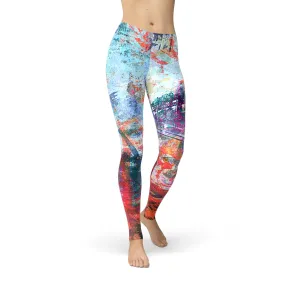 Jean Colorful Painted Wall Leggings