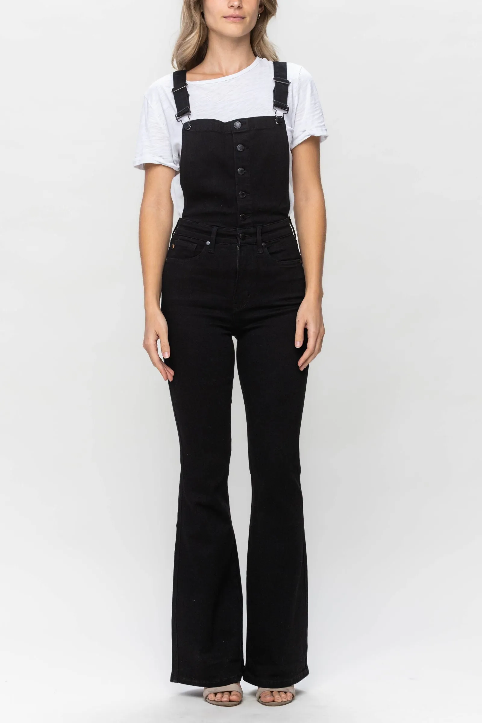 Judy Blue Tummy Control Black Overalls