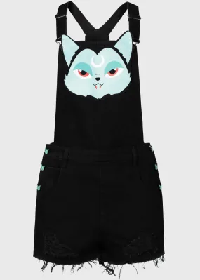 Killstar Little Vampurr Cat Overalls Playsuit Black