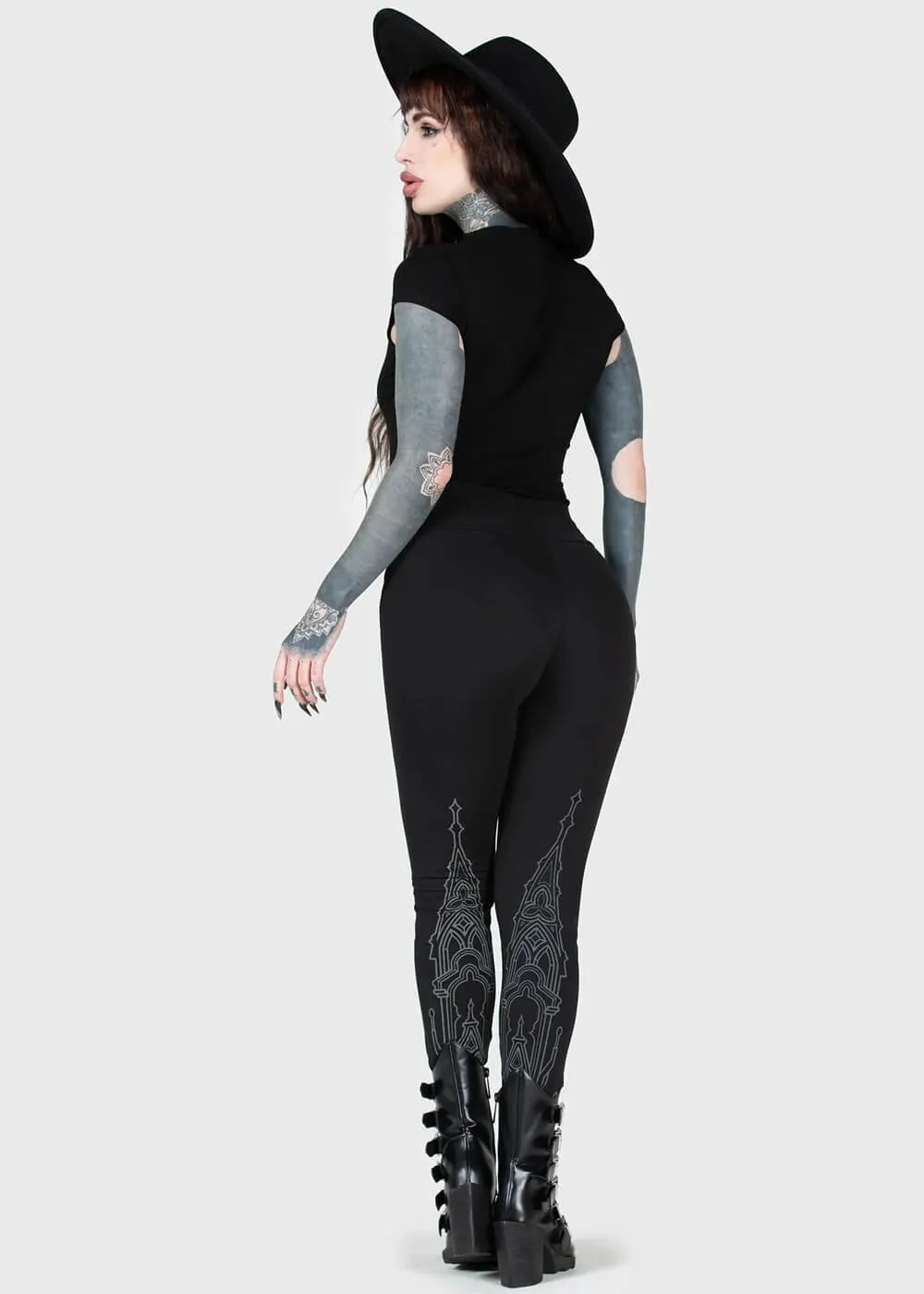 Killstar Secret Shrine Leggings Zwart