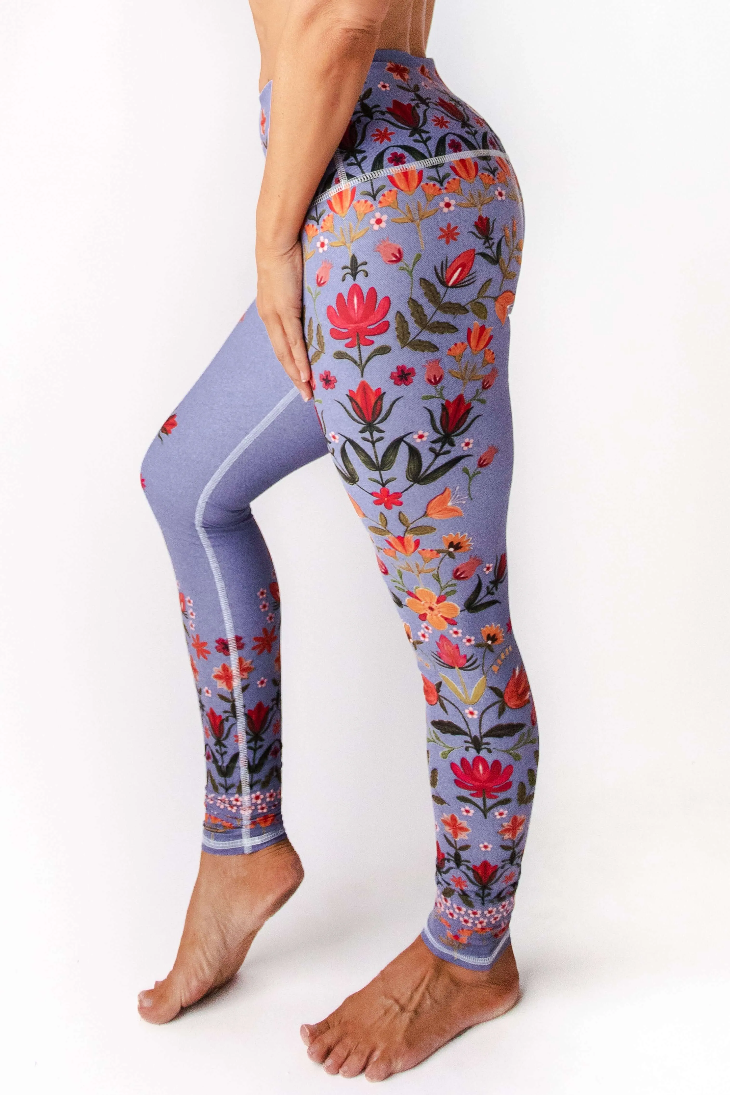 Lavender Love Printed Yoga Leggings