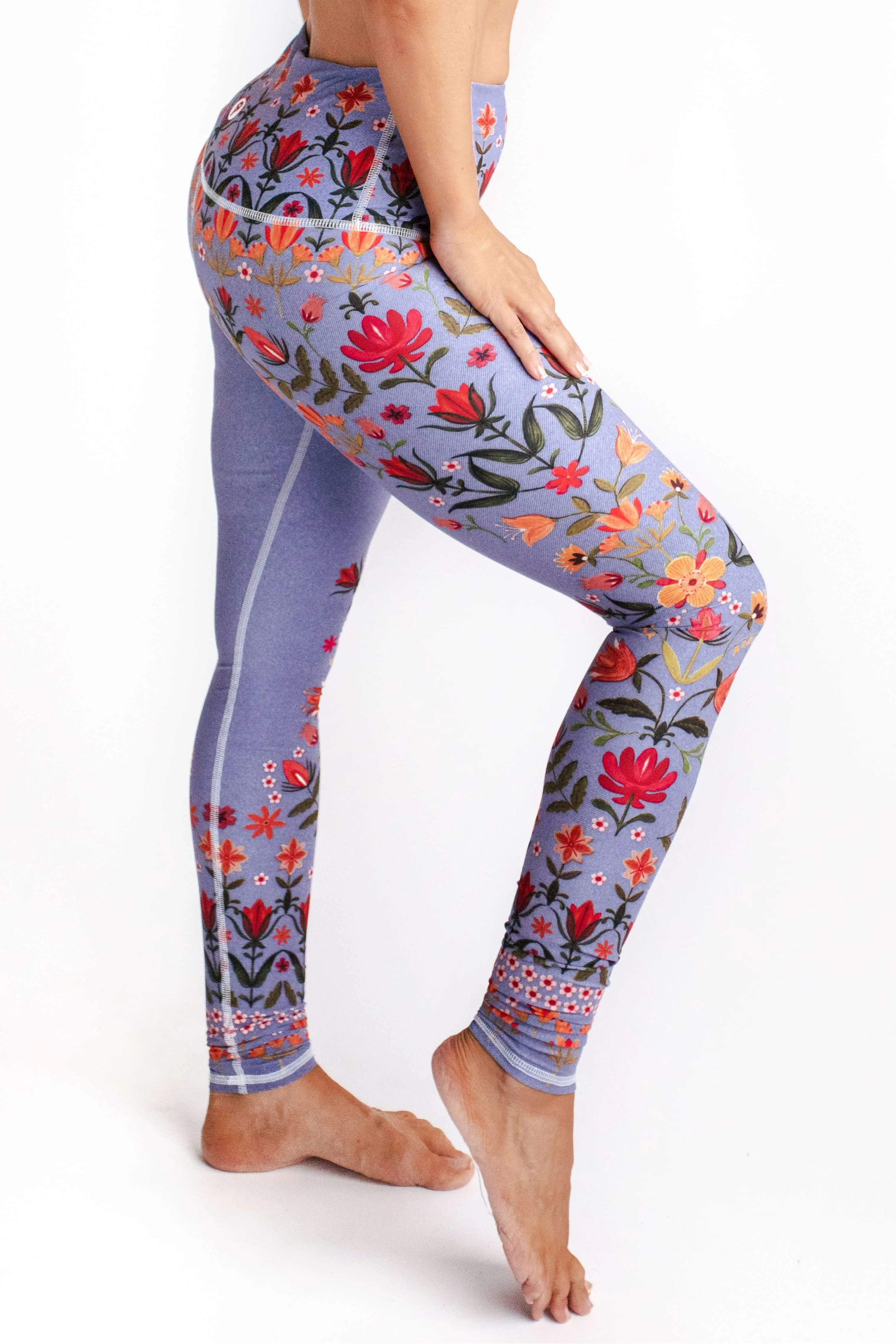 Lavender Love Printed Yoga Leggings