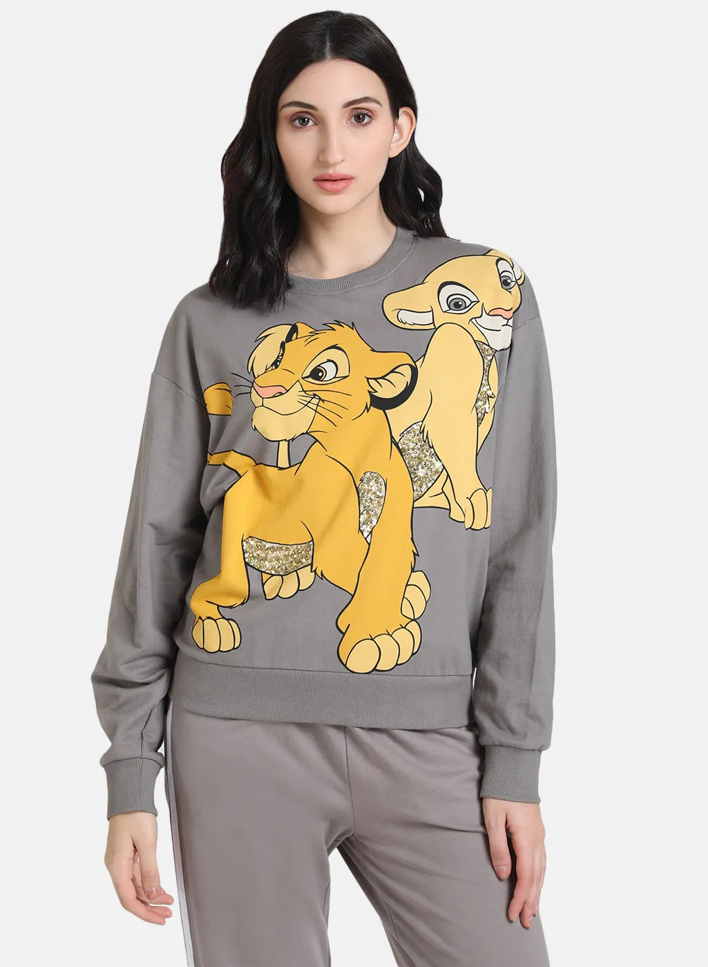 Lion King Disney Printed Sequin Sweat