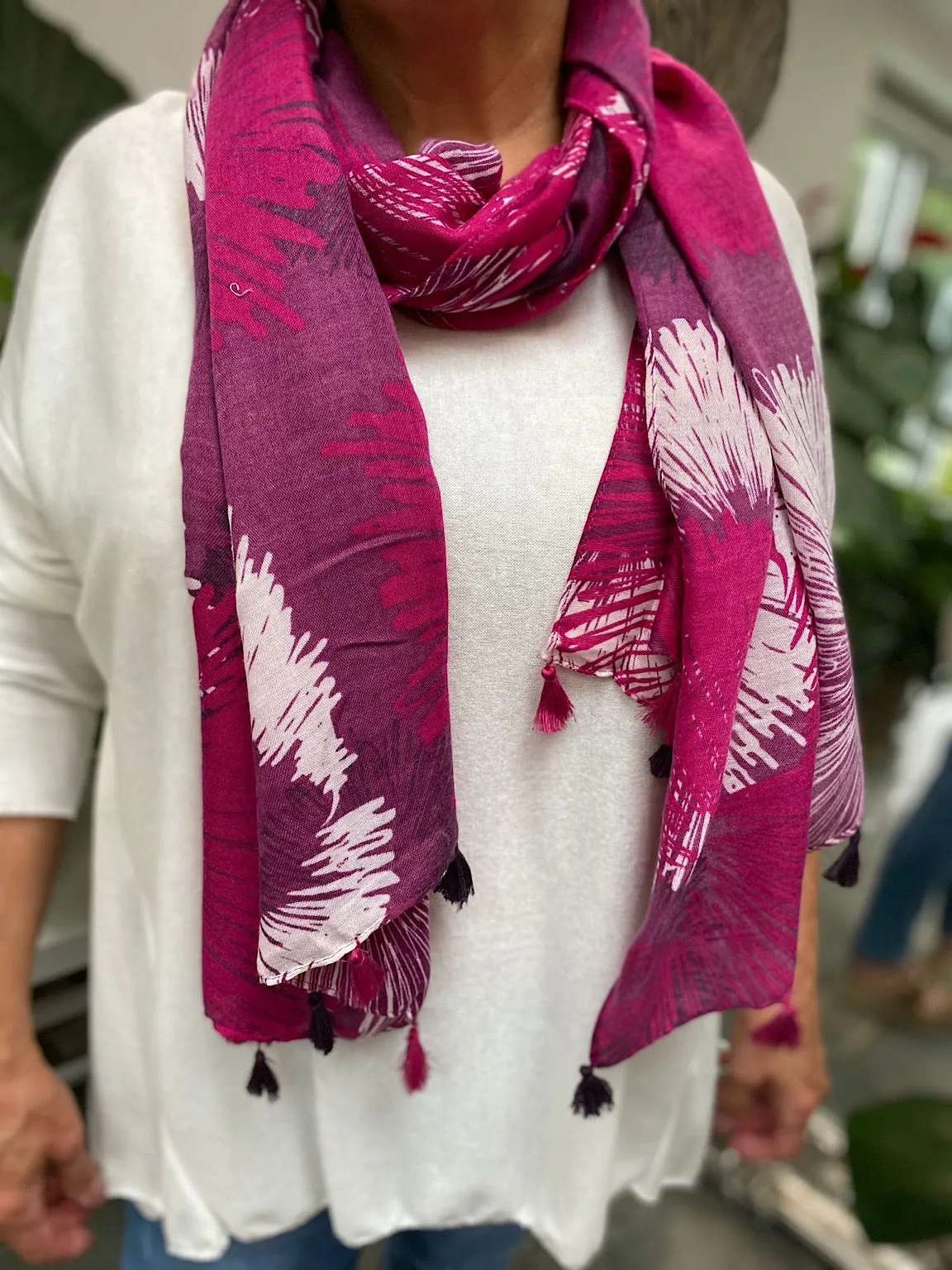 Lipstick Pink Colour Burst Scarf