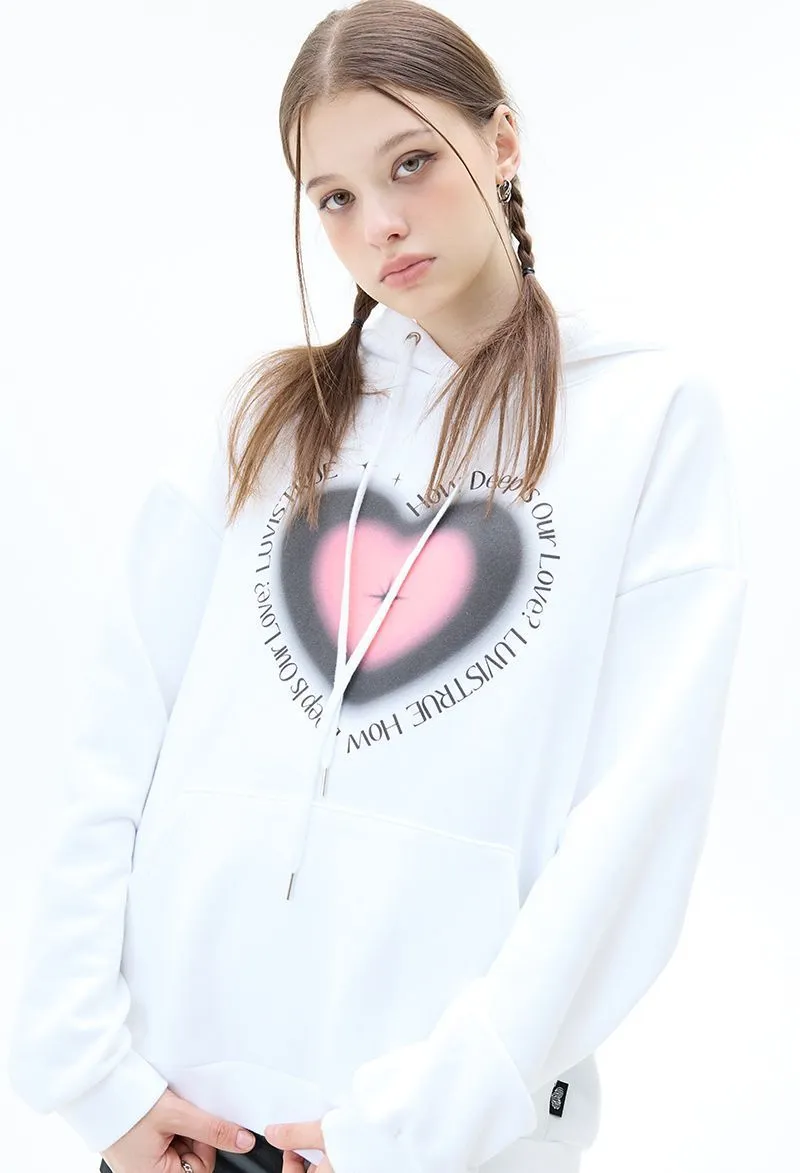 LUV IS TRUE  |Heart Unisex Street Style Long Sleeves Plain Medium