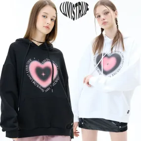 LUV IS TRUE  |Heart Unisex Street Style Long Sleeves Plain Medium