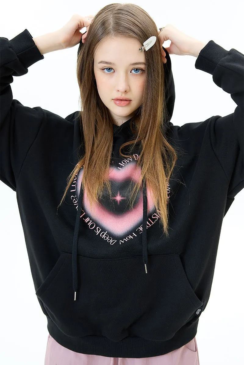 LUV IS TRUE  |Heart Unisex Street Style Long Sleeves Plain Medium