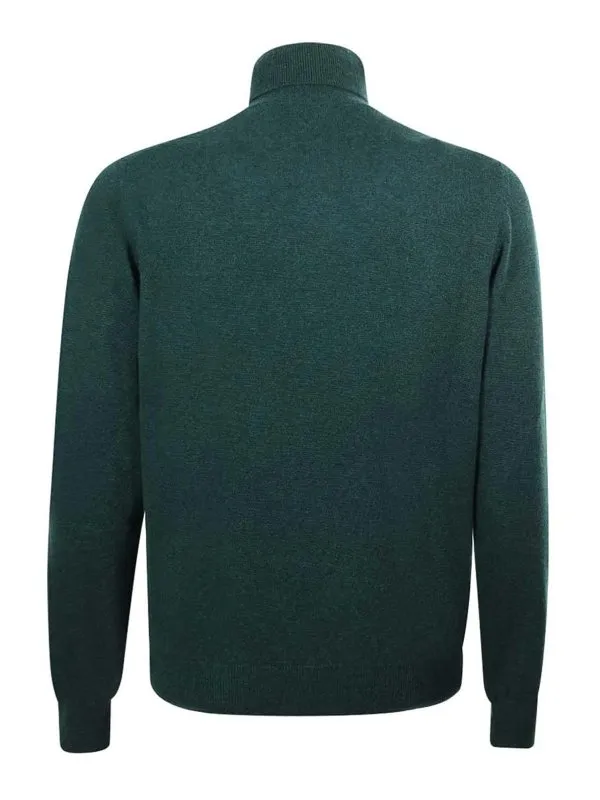 Malo Green Wool Turtleneck