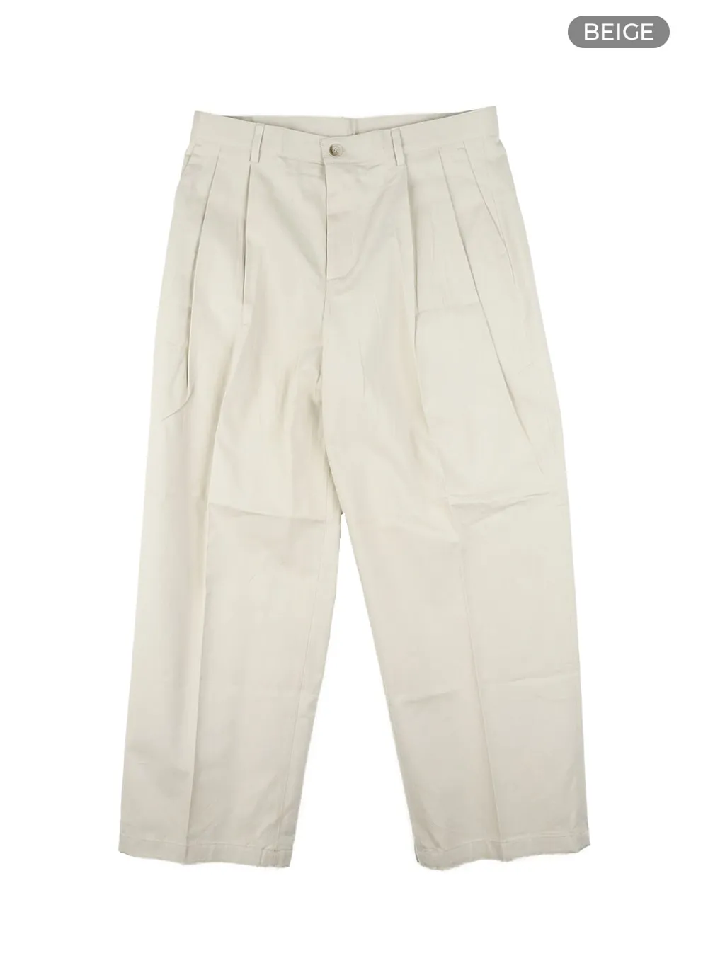 Men's Solid Cotton Suit Pants IA401