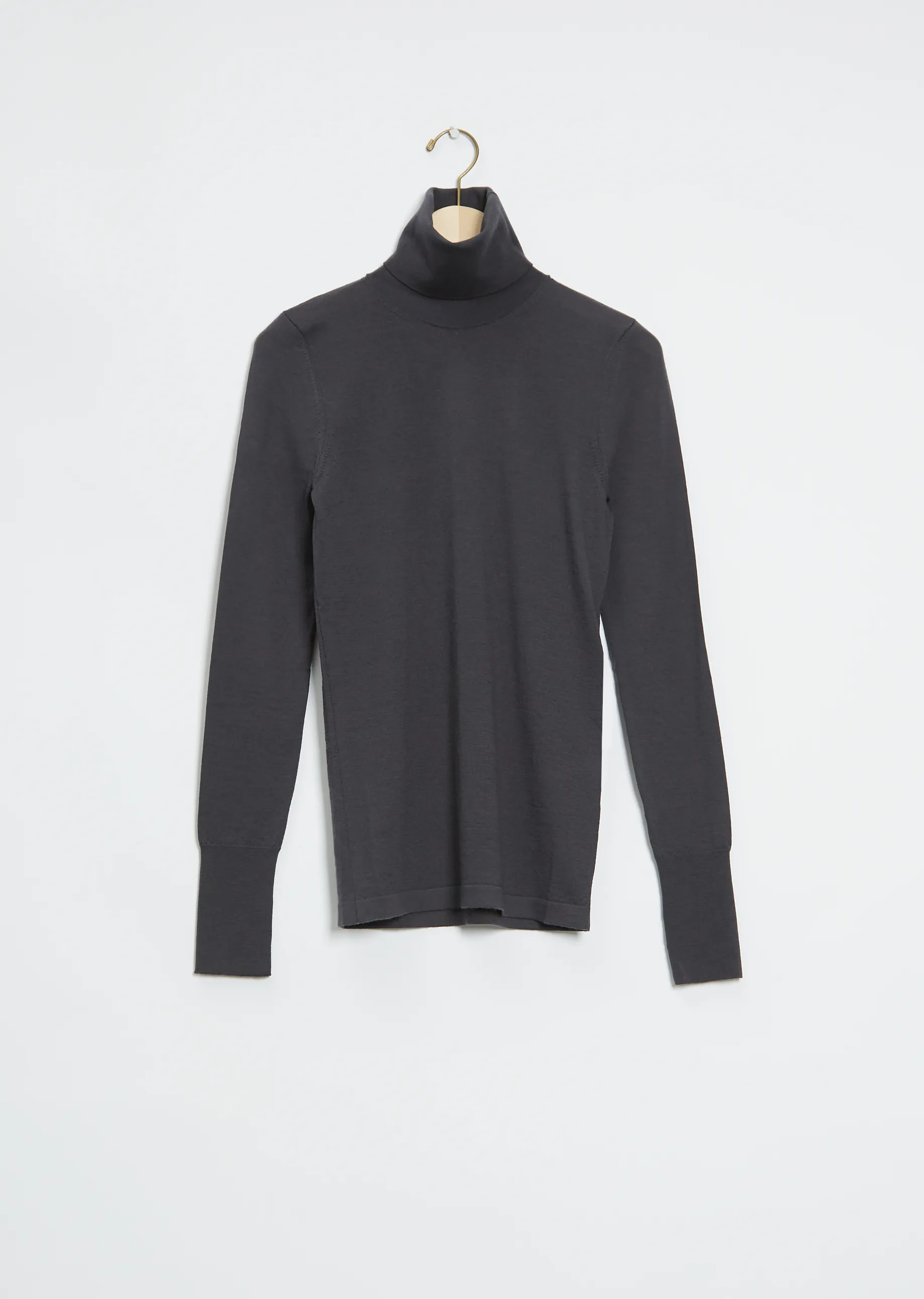 Merino Wool Turtleneck — Asphalt