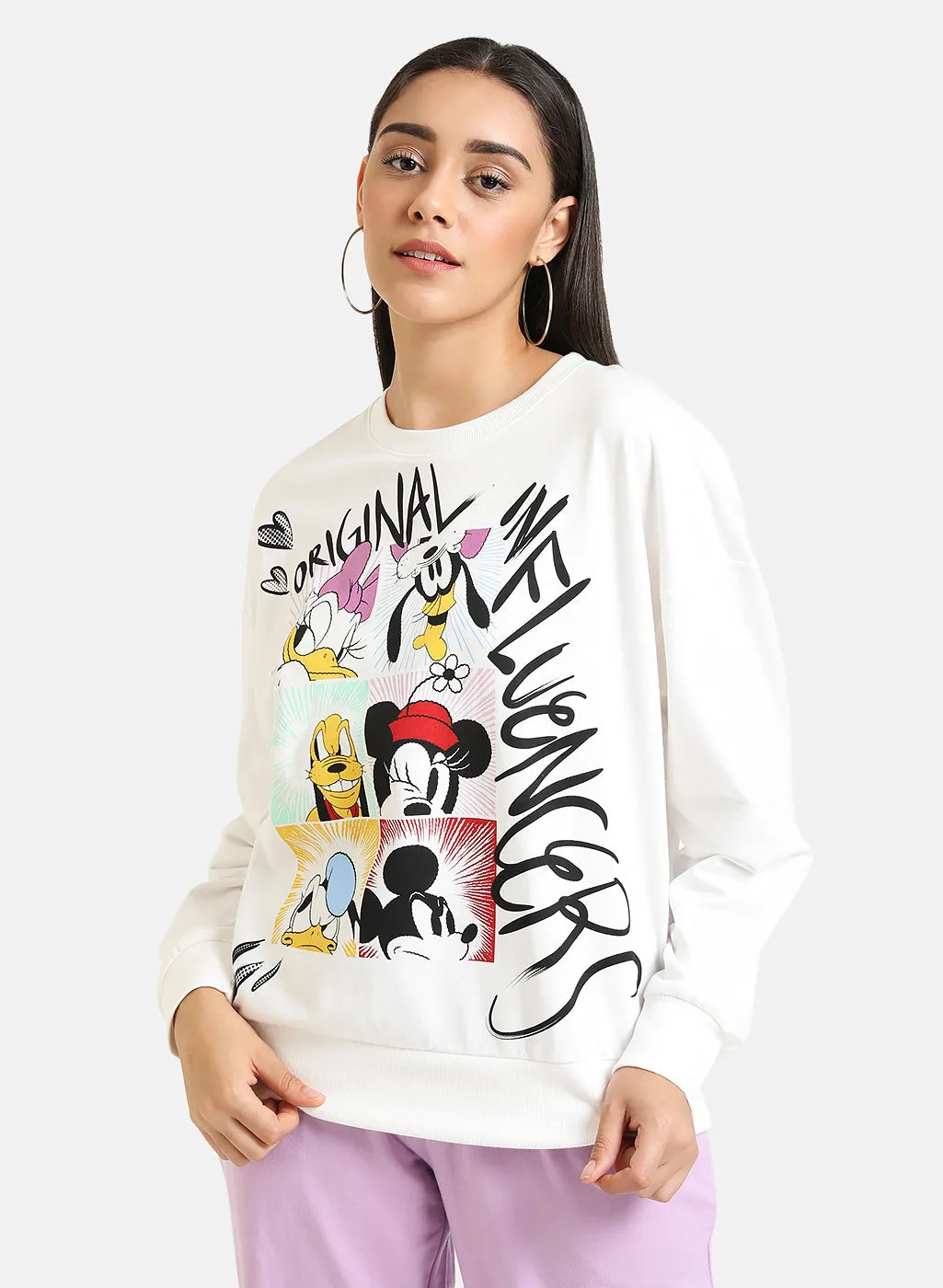 Mickey & Friends Disney Printed Oversized Sweatshirt