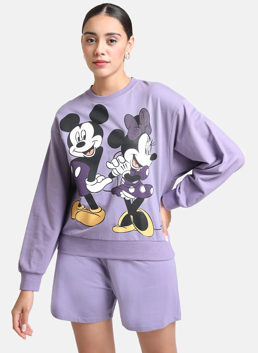 Mickey And Minnie Disney Printed Sweat