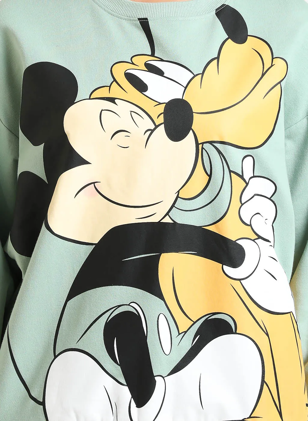 Mickey Mouse & Pluto Disney Printed Sweatshirt