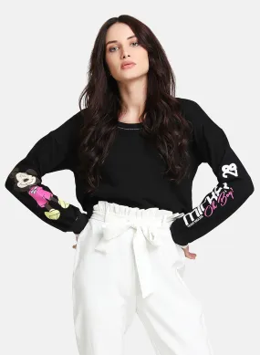 Mickey Mouse Disney Sleeve Printed Sweatshirt