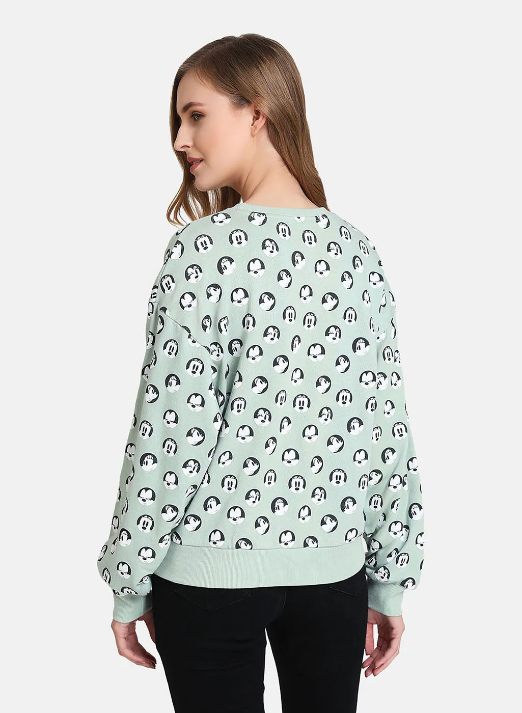 Minnie Mouse Disney All Over Printed Sweatshirt