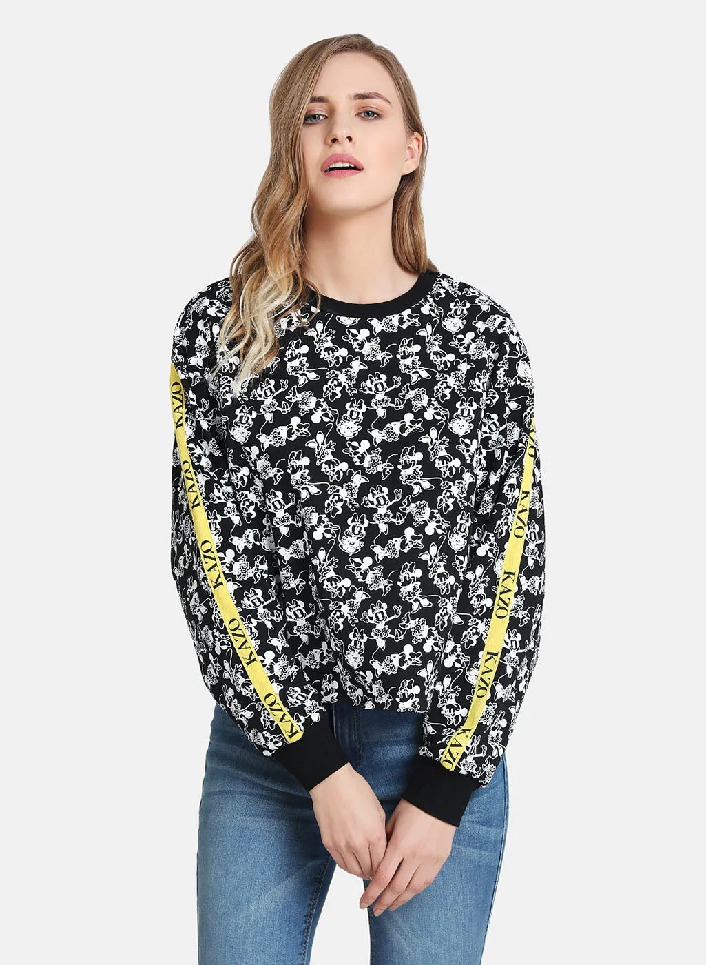 Minnie Mouse Print Disney Sweatshirt