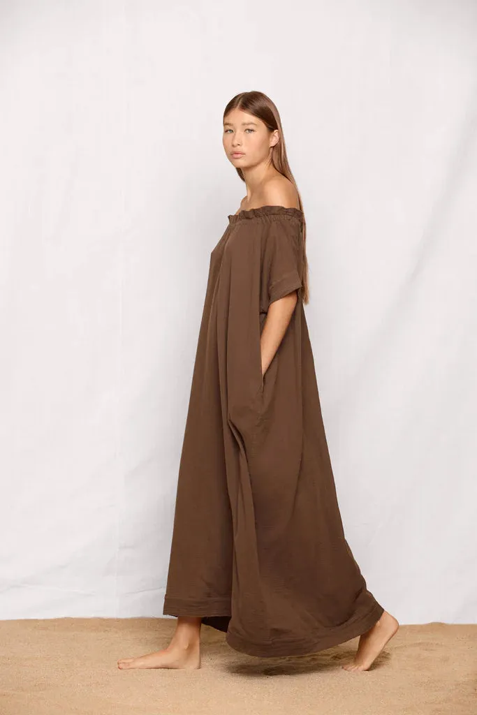 Mirakami Off Shoulder Maxi Dress