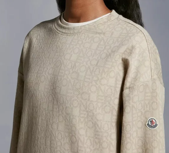 MONCLER  |Crew Neck Monogram Unisex Nylon Blended Fabrics Street Style