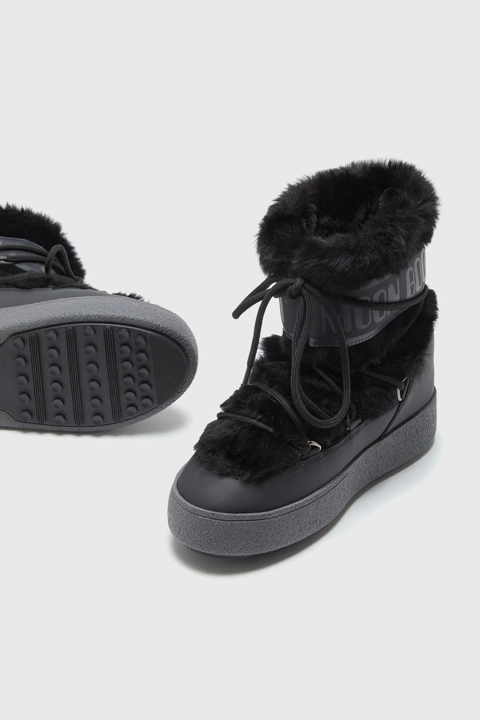 Moon Boot Ltrack Faux Fur Nero Donna