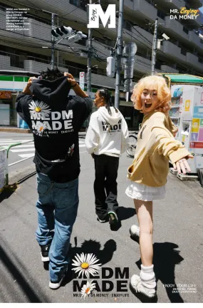 MR. ENJOY DA MONEY  |Unisex Street Style Long Sleeves Plain Cotton Oversized Logo