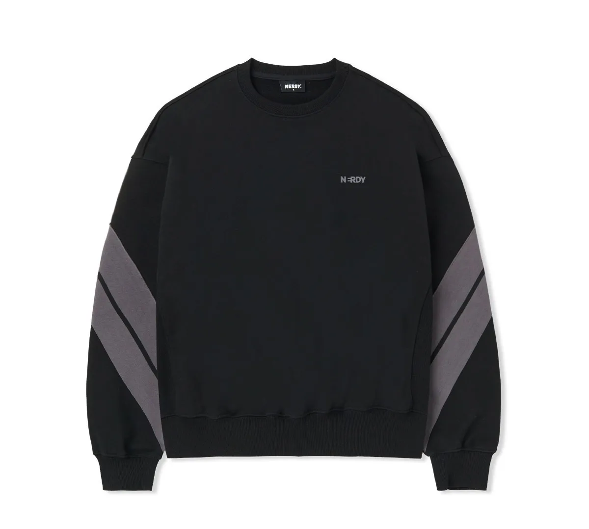 NERDY  |Crew Neck Unisex Street Style Long Sleeves Plain Oversized