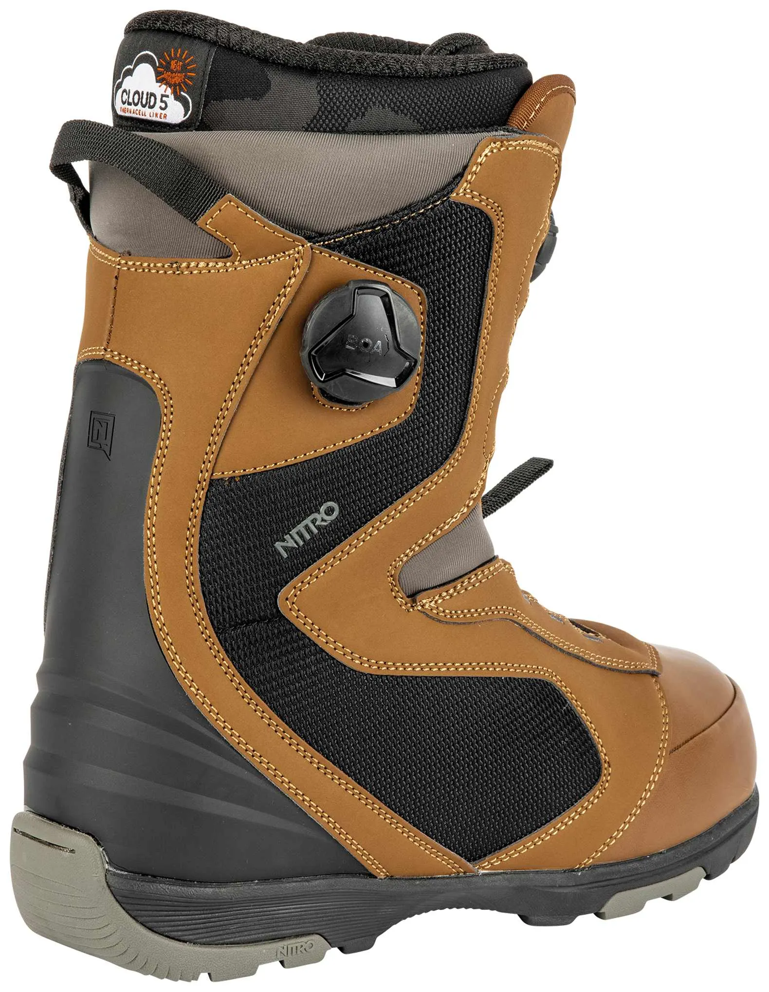 Nitro Club BOA Snowboard Boots - Brown/Black - 2023