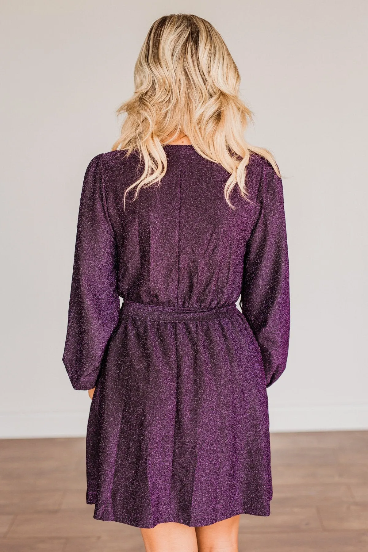 One Last Dance Long Sleeve Dress- Magenta