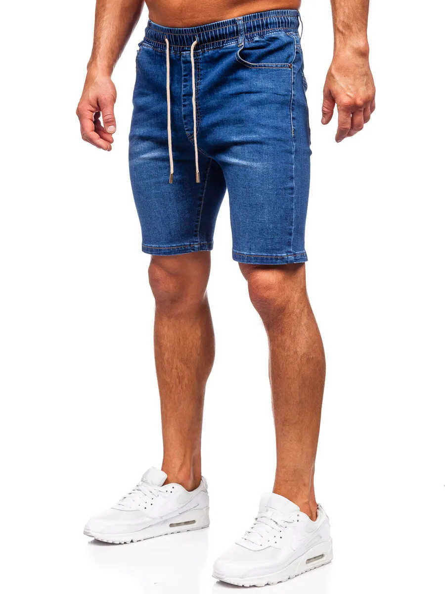 Pantaloncini in jeans da uomo blu Bolf 9328