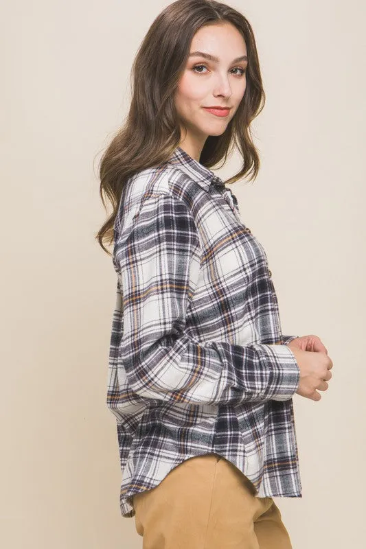 Plaid Long Sleeve Button Down Flannel