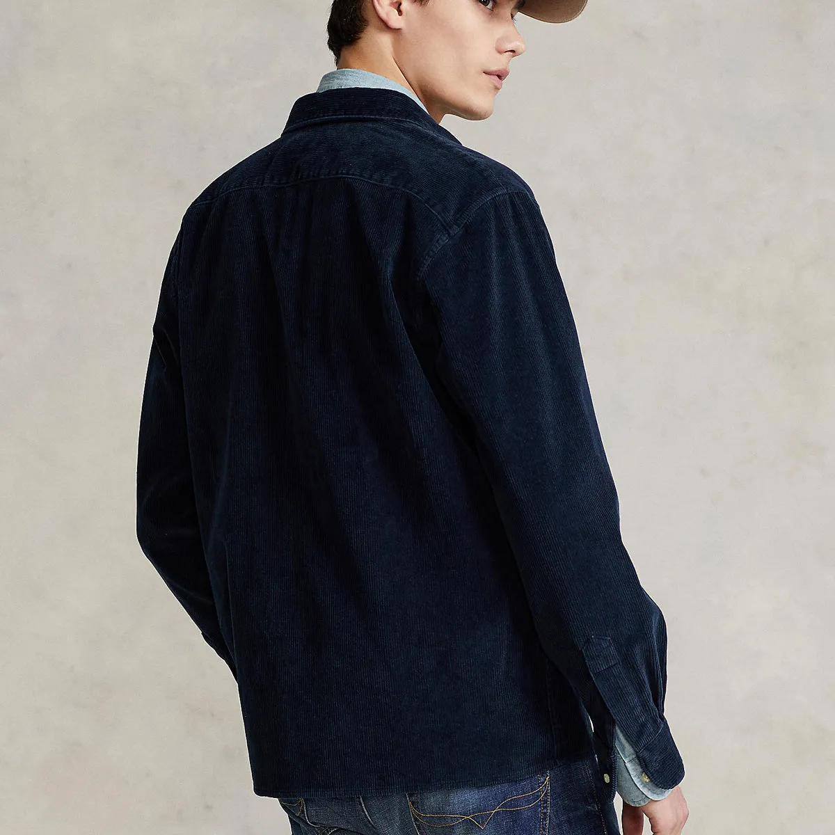 Polo Ralph Lauren - Corduroy Zip Up Overshirt in Navy