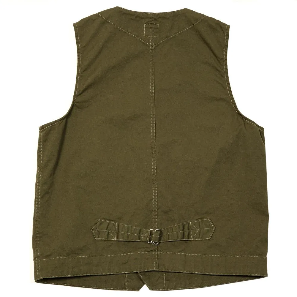 Post Overalls Cruzer VestOlive Drab Cotton Twill