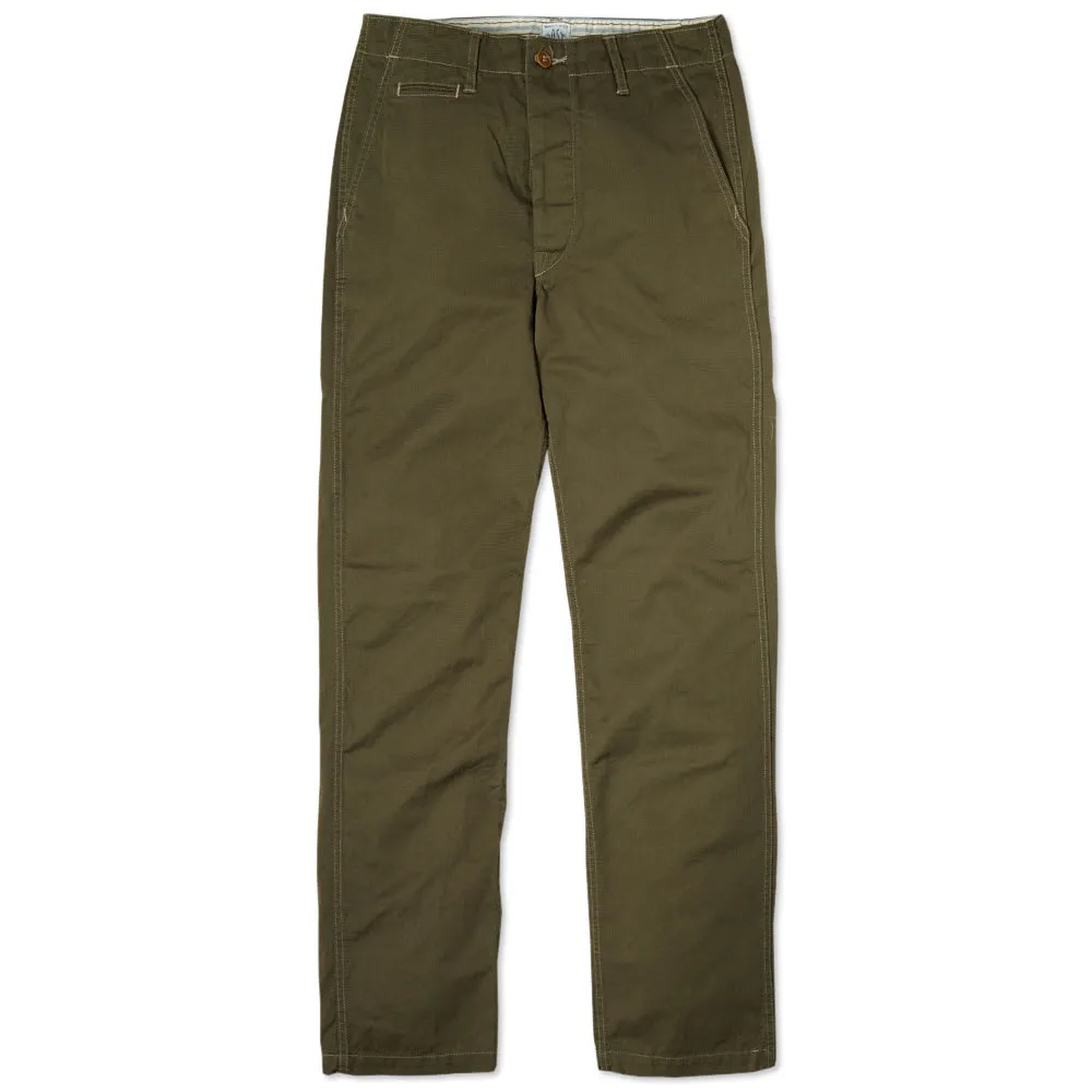 Post Overalls Double Needle PantsOlive Drab Twill