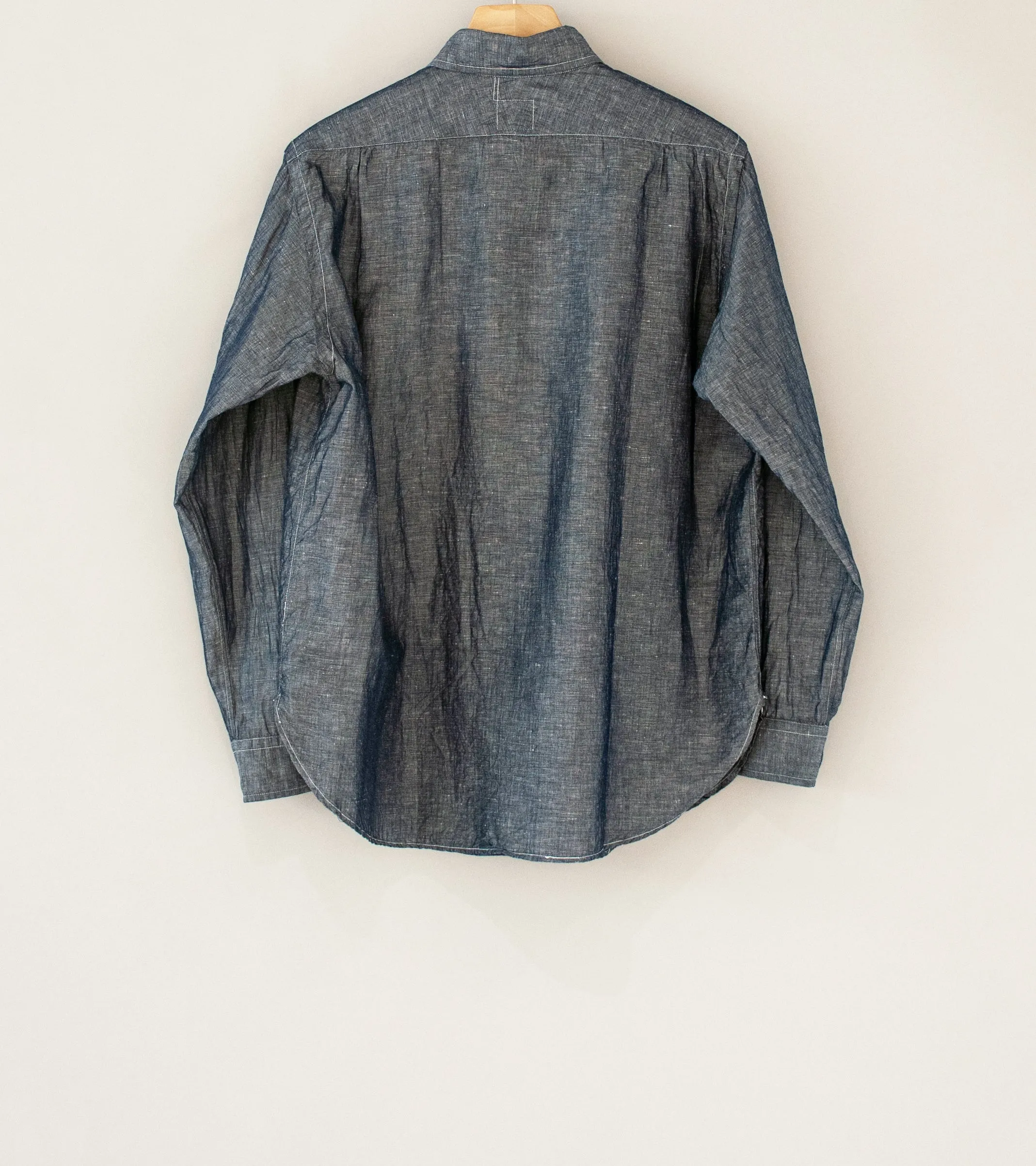 Post Overalls 'Post BD2 Shirt' (Indigo Cotton Linen Chambray)