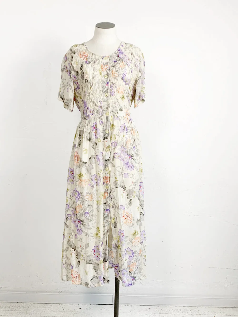 PP Pastel Floral Print Dress With Beaded Detail