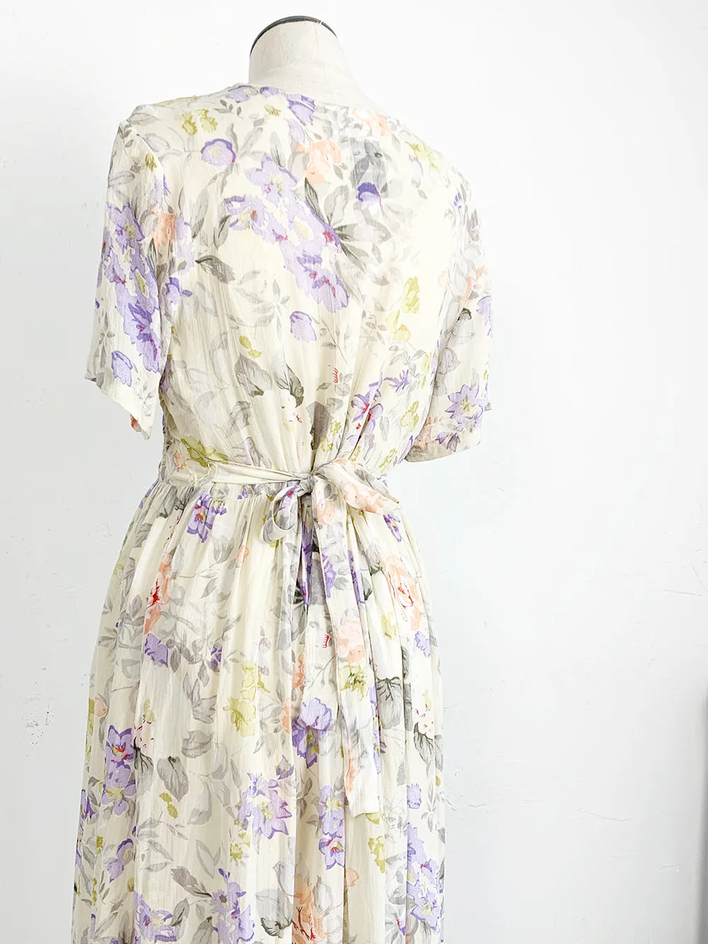 PP Pastel Floral Print Dress With Beaded Detail