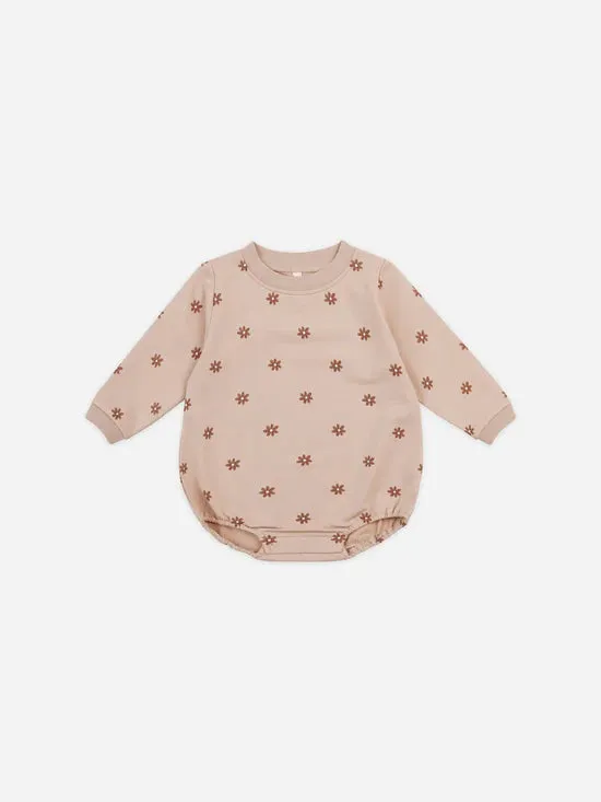 Quincy Mae - Crewneck Bubble Romper - Daisies